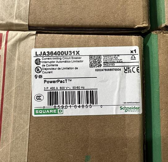 LJA36400U31X Square D 400A 600V 3 Pole ILine Circuit Breaker New In Box