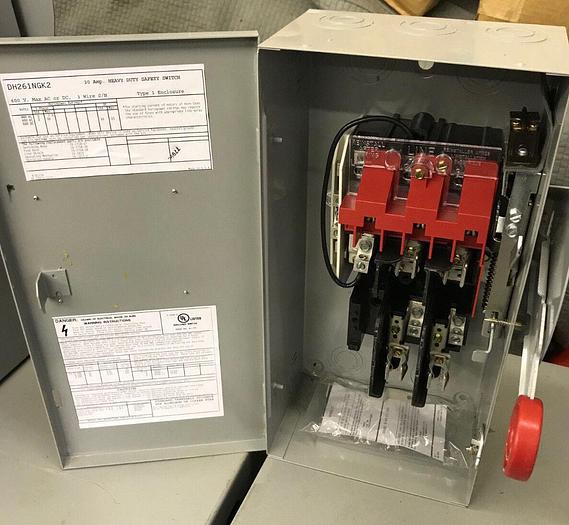 DH261NGK2 Cutler Hammer 30 Amp 600V 2 Pole 3 Wire Fusible Disconnect Switch