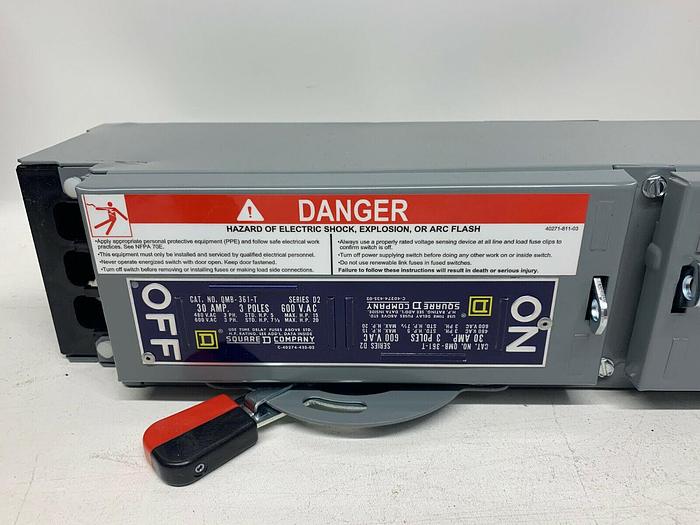 QMB361T Square D 30 Amp 600V 3 Pole Fusible Panelboard Switch QMB Fusible