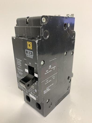 EJB24020 Square D 20 Amp 480V 65K 2 Pole Bolt On Circuit Breaker New