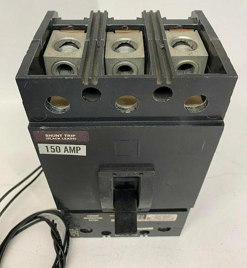 Used KAL361501021 Square D 150 Amp 600V 3 Pole 120V Shunt Trip Feed Thru