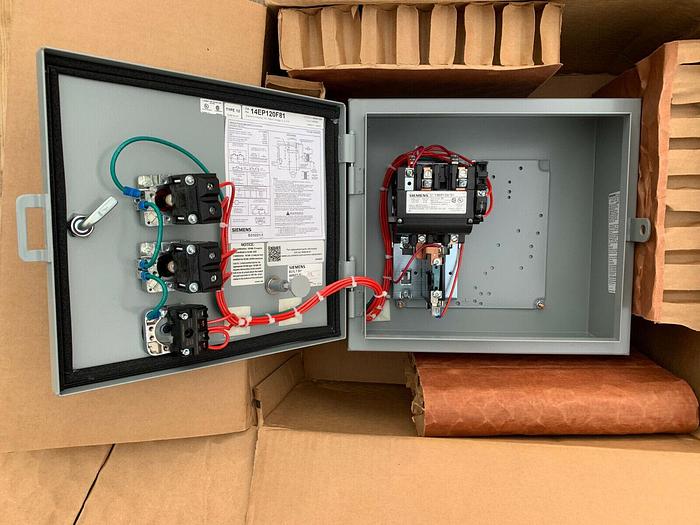 14EP120F81 Siemens 3 HP Single Phase Starter Nema 3R/12 HOA Pilot Light Type 12
