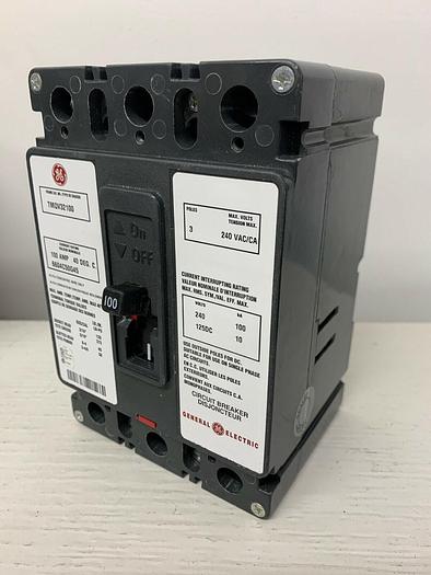 TMQV32100 GE 100 Amp 240V 3 Pole Bolt On Circuit Breaker TMQV