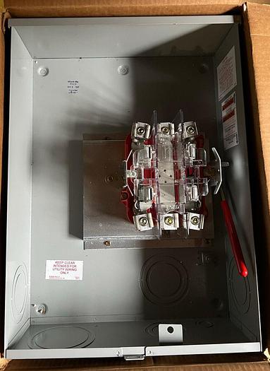 Milbank 9800L 200 Amp Single Phase 3 Wire Meter Socket Bypass New