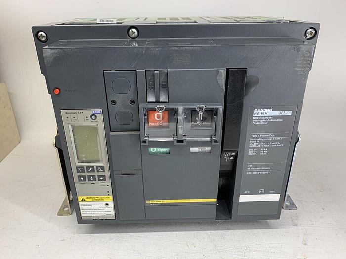 NW16N Square D 1600 Amp 600V EO/DO Circuit Breaker WL1EEV63A3FCBBXXCA