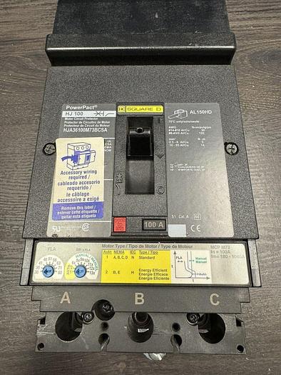 HJA36100M73 Square D 100 Amp 600V MCP I-Line Circuit Breaker New