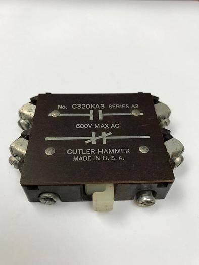 Used C320KA3 Cutler Hammer Auxiliary Contact Series A2 600V Max AC