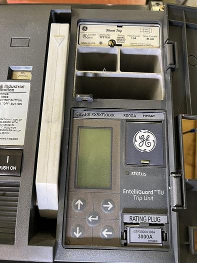 Used SSF30G330 GE 3000 Amp 600V 3 Pole Fixed Mount Circuit Breaker Entelliguard