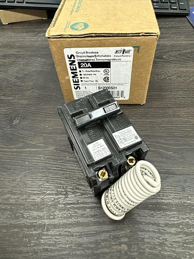 B12000S01 Siemens 20 Amp 120V 1 Pole 120V Shunt Trip New