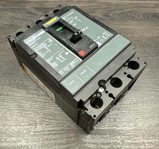 Used GHL36100 Square D 100 Amp 600V 3 Pole 35kA@480V Feed Through Circuit Breaker