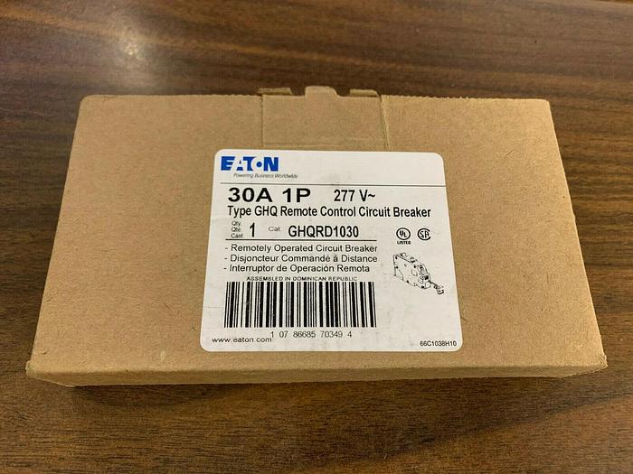 GHQRD1030 Cutler Hammer 30 Amp 277V Remote Control Circuit Breaker New