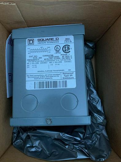 C250SV75B Square D .250kVA General Purpose Transformer Pri 230/270 Sec 115