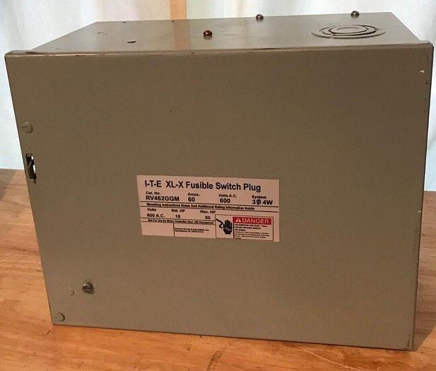 Used RV462G Siemens 60 Amp 600V 3 Phase 4 Wire Ground Bus Plug