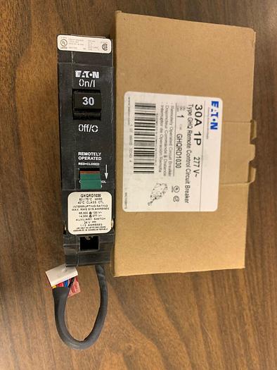 GHQRD1030 Cutler Hammer 30 Amp 277V Remote Control Circuit Breaker New
