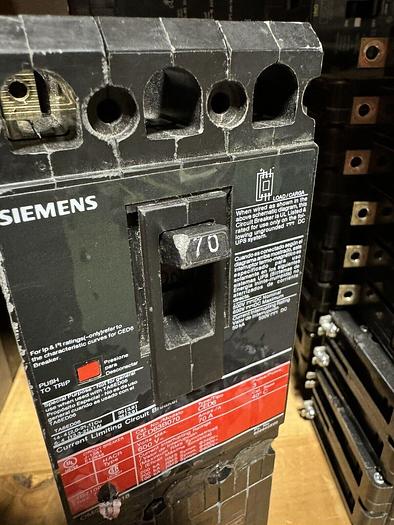 CED63B070 Siemens 70 Amp 600V 200kA@480V 3 Pole Bolt On Circuit Breaker New 783643210721