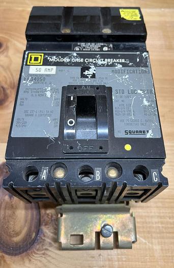 FA34050 Square D 50 Amp 480V 3 Pole I-Line Circuit Breaker New