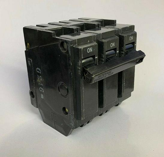 Used THQL32030 GE 30 Amp 240V 3 Pole Plug In Circuit Breaker