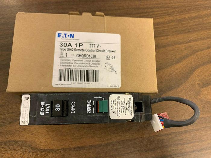 GHQRD1030 Cutler Hammer 30 Amp 277V Remote Control Circuit Breaker New