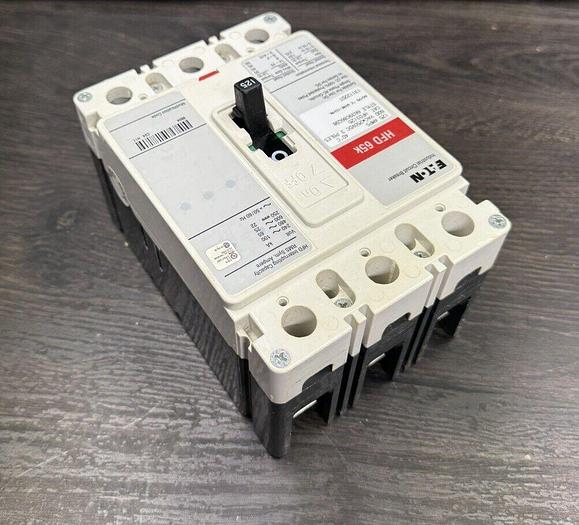 HFD3125 EATON 125 Amp 600V 65kA@480V 3 Pole Bolt On Circuit Breaker 786679175903
