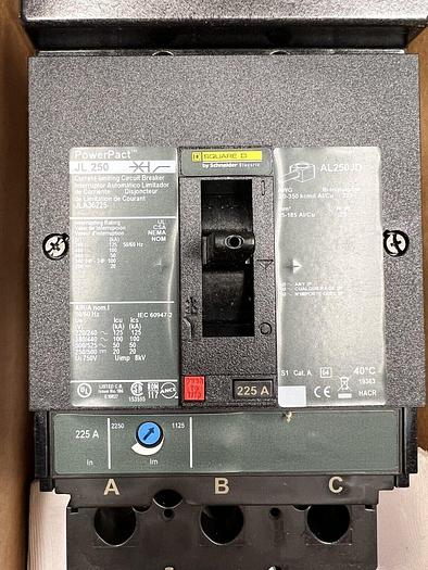 JLA36225 Square D 225 Amp 600V 3 Pole 100kA@480V ILine Circuit Breaker New