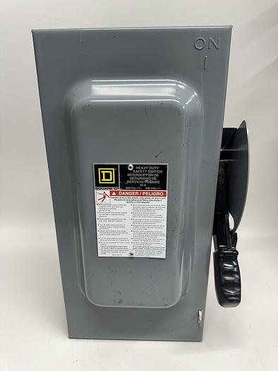 Used H362N Square D 60A 600V 3P 4W Fusible Nema 1 Indoor Rated Disconnect Switch