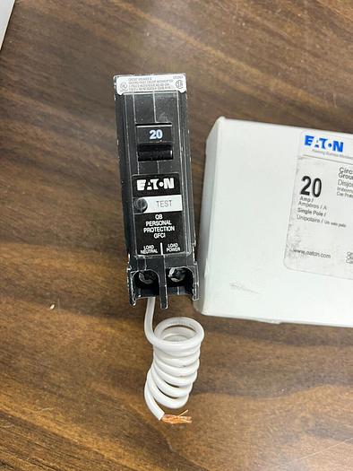 QBH1020GF Cutler Hammer 20 Amp 120V Ground Fault Bolt On Circuit Breaker New