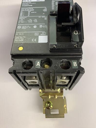 FH26070AB Square D 70 Amp 600V 2 Pole 25kA@480V I-Line Circuit Breaker New