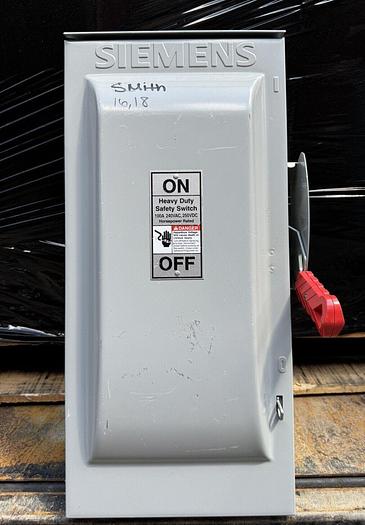 Used HF223NR Siemens 100 Amp 240V 2 Pole 3W Fusible Nema 3R Outdoor Rated Disconnect