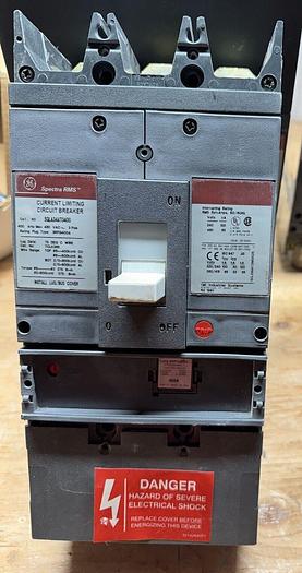 Used SGLA36AT0400 GE 400 Amp 480V 65K Rated 3 Pole Bolt On Circuit Breaker