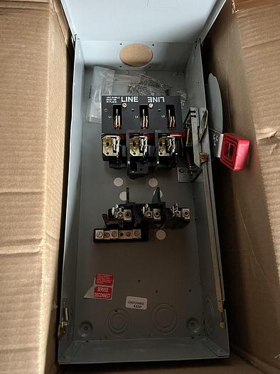 TH4323R GE 100 Amp 240V 3P Fusible Nema 3R Outdoor Rated Disconnect Switch New 783164009248