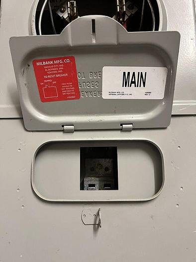 Used Milbank 125 Amp 240V Single Phase Main Breaker Meter Socket