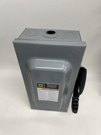 Used H362N Square D 60A 600V 3P 4W Fusible Nema 1 Indoor Rated Disconnect Switch