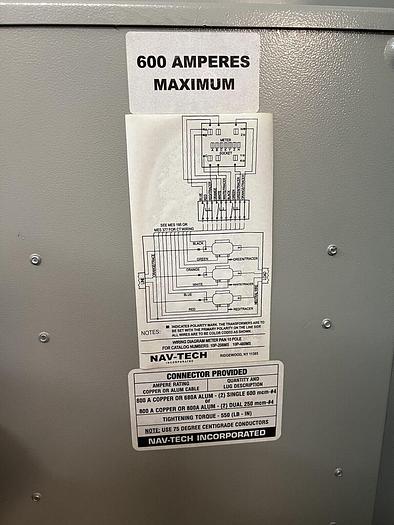 600 Amp 600V Fusible Disconnect CT Cabinet Meter Main Meter Socket JB366W0L New