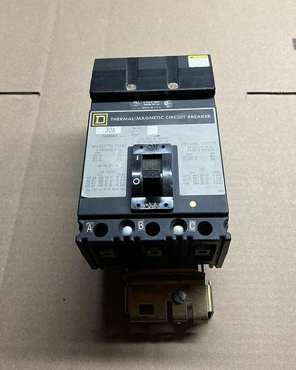 Used FA36030 Square D 30 Amp 600V 3 Pole I-Line Circuit Breaker
