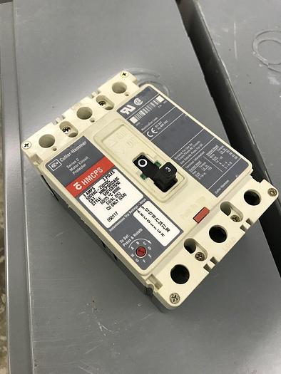 Used HMCPS003A0C Cutler Hammer 3 Amp 600V 3 Pole Bolt On Circuit Breaker 65KA@480V
