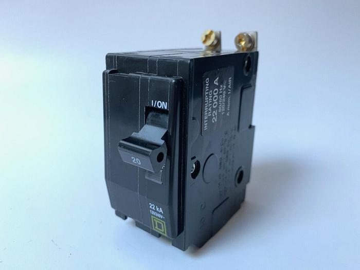 QOB220VH Square D 20 Amp 240V 2 Pole Bolt On Circuit Breaker 22K Rated 785901371922