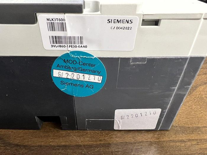 NLK3T600 Siemens NLGB 600 Amp 600V 3 Pole Bolt On Circuit Breaker New