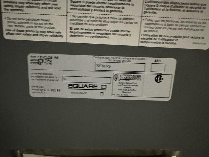 Used Square D 400 Amp Main Breaker Panel 480/277V 42 Circuit NF Panel Dual Sub Feed