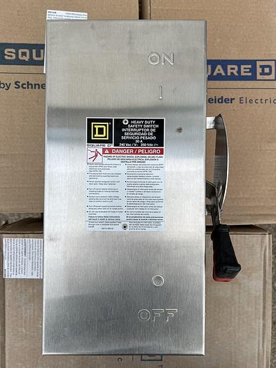 H321DS Square D 30 Amp 240V 3 Pole Fusible Stainless Steel Disconnect Switch New