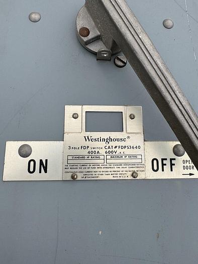 Used FDPS3640 Westinghouse 400 Amp 600V Fusible Panelboard Switch Hardware Strap Kit