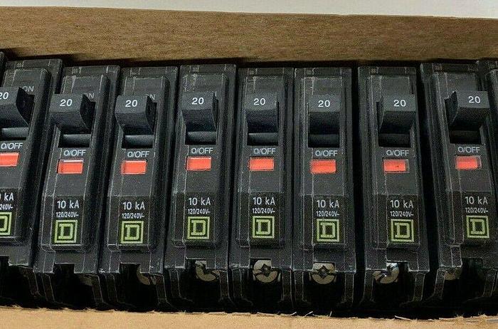 QOB120 Square D 20 Amp 120V Single Pole Bolt On Circuit Breaker New 785901416722
