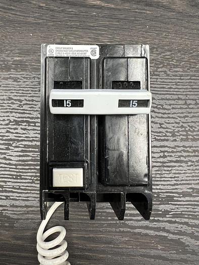 Used QBGFT2015 Eaton Cutler Hammer 15 Amp 240V 2 Pole Ground Fault Circuit Breaker