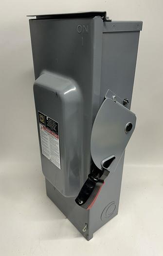 H323NRB Square D 100 Amp 240V 3P 4W Fusible Nema 3R Outdoor Rated Disconnect New