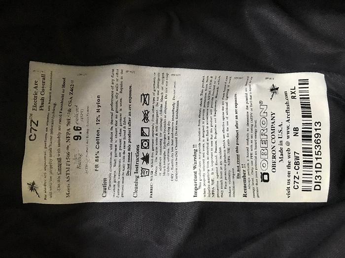 Oberon C7Z Electric Arc Flash Coverall