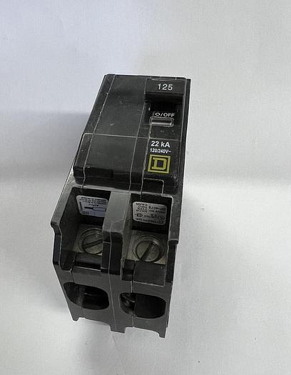 QO2125VH Square D 125 Amp 2 Pole Plug In 22K Rated Circuit Breaker New 785901054948
