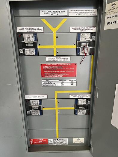 Used GE Maintenance Bypass Transfer Switch 250 Amp 480V