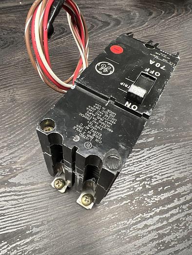 Used TEY270 GE 70 Amp 480V 2 Pole Bolt On Circuit Breaker TEYASAB Aux Switch