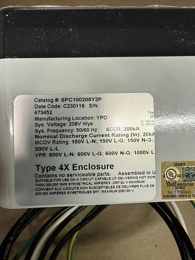 SPC100208Y2P EATON SPC Series Surge Protection Device New