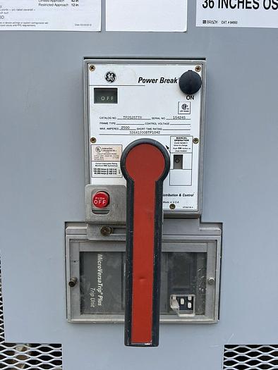 Used GE 2500 Amp Main Breaker Panelboard 480/277V 3 Phase Distribution Panelboard