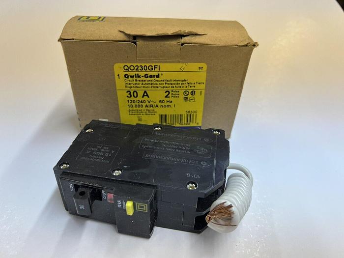 QO230GFI Square D 30 Amp 240V 2 Pole Ground Fault Circuit Breaker New
